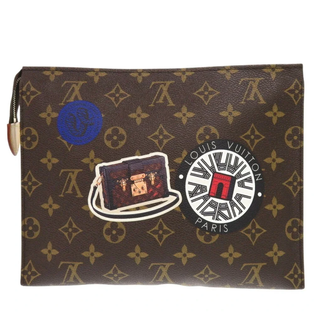 LOUIS VUITTON Authentic Brown Monogram Clutch Bag - Picture 3 of 11